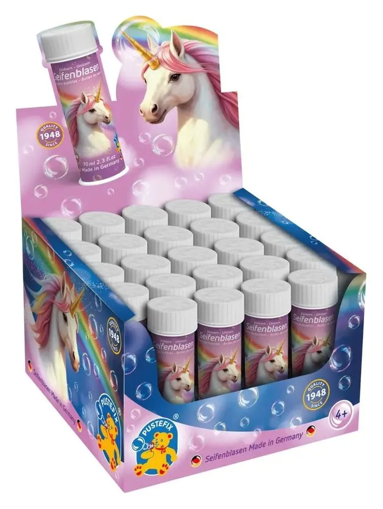 Pustefix Bubble Toy – Unicorn Assortment 24 x 70 ml