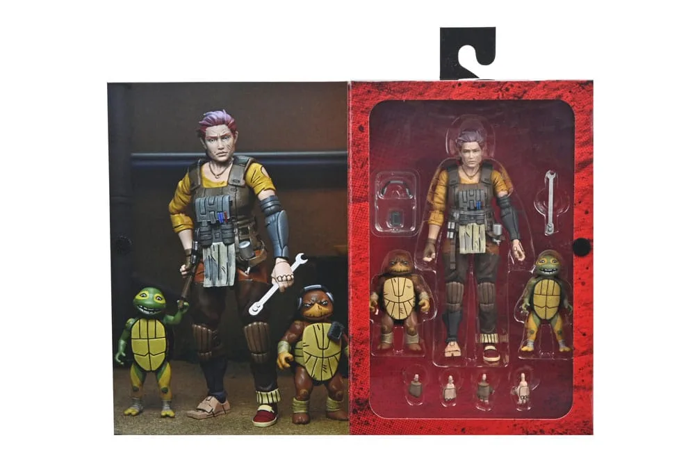 TMNT Actiefigurenset – Grammy April met Baby Yi en Moja 18 cm 5