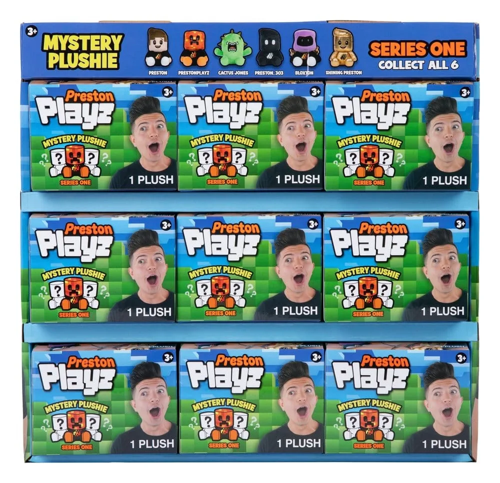 Preston Playz Mini Plush – Series 1 Blind Box Display of 9