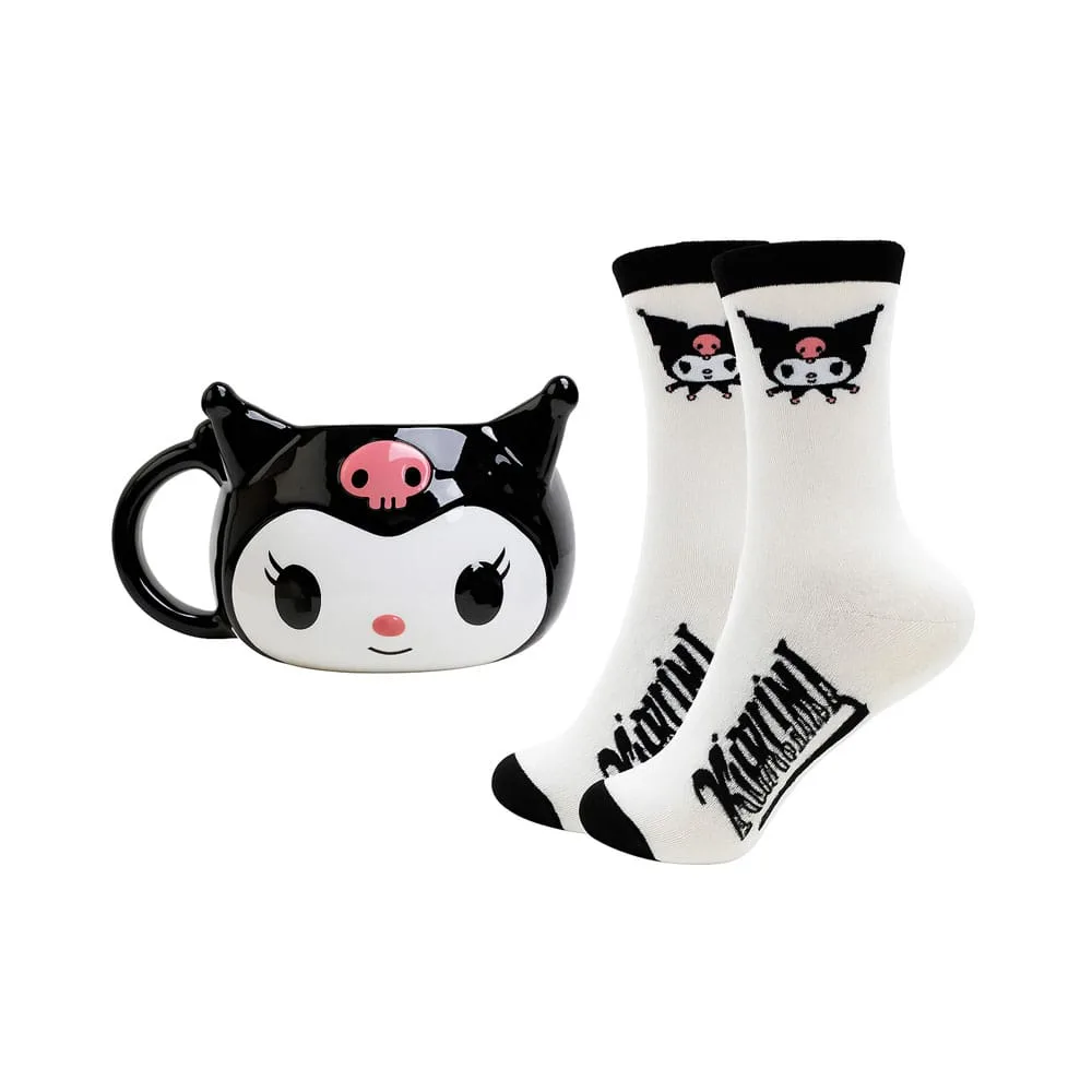 Sanrio 3D Mug and Socks Set – Kuromi 330 ml