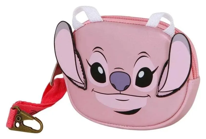 Lilo and Stitch Coin Purse – Pink Angel Face 9 x 12 x 2 cm 3