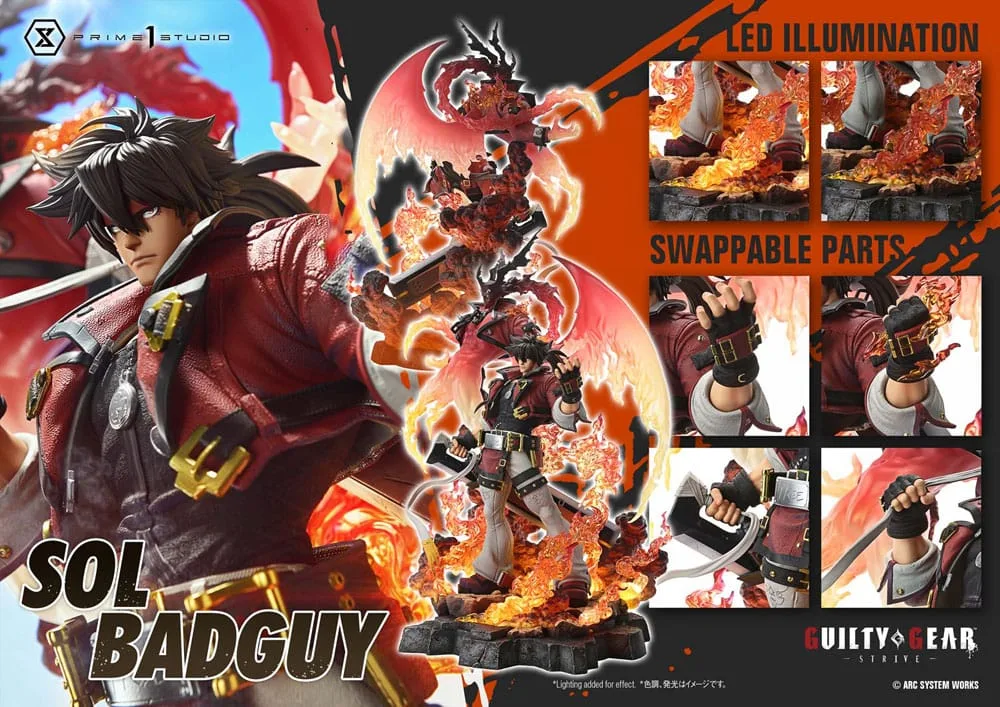 Guilty Gear Strive Statue – Sol Badguy Bonus Version 82 cm 14