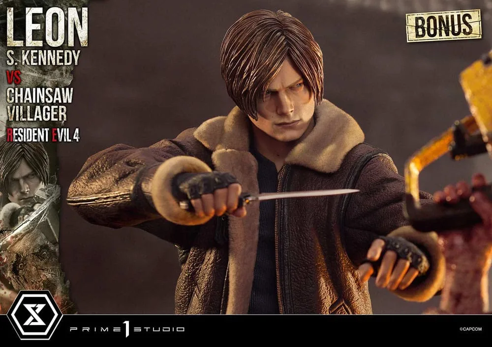 Resident Evil 4 Statue – Leon vs Chainsaw Villager Bonus 76 cm 5
