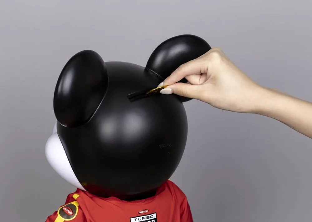Mickey and Friends Vinyl Coin Bank – Race Car Mickey 48 cm 6