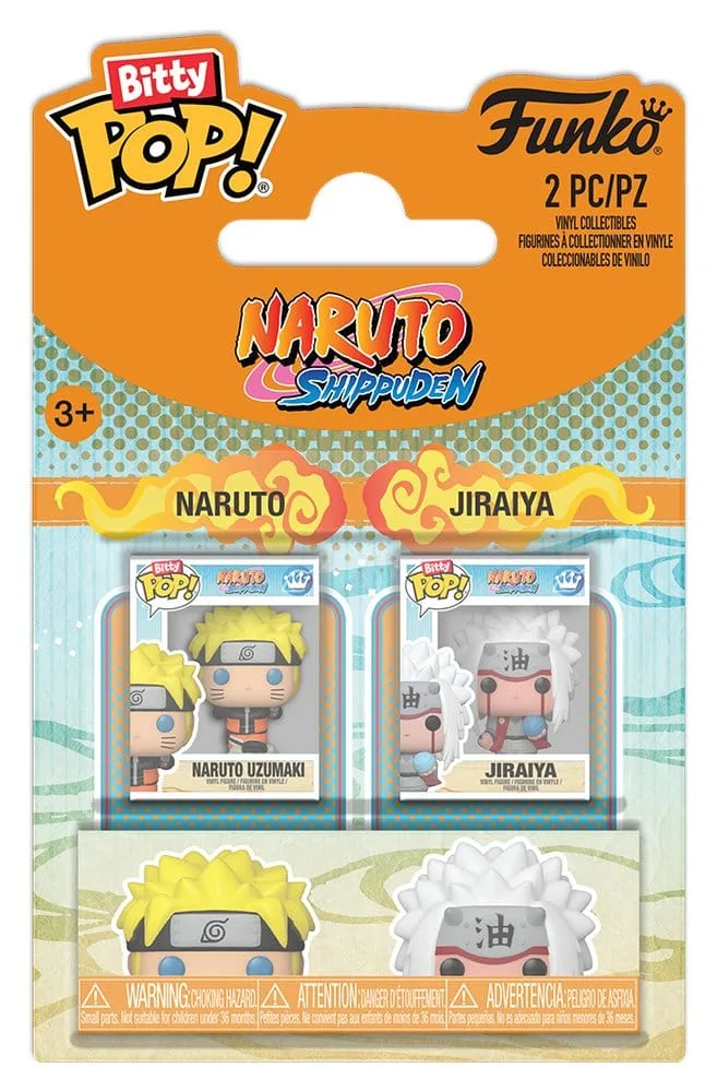 Naruto Vinyl Figures – Bitty Pop Naruto and Jiraiya 2-Pack 2 cm