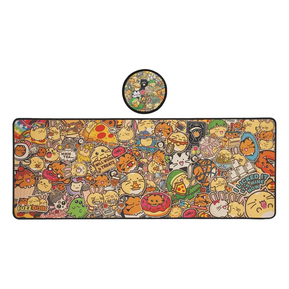 Fuzzballs Desk Pad and Coaster Set – XL