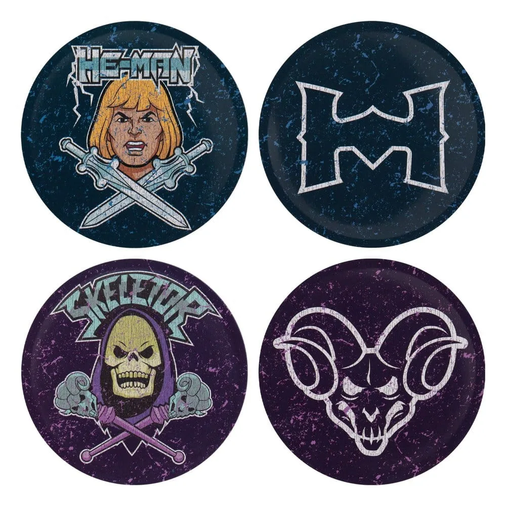 Masters of the Universe Coasters – Printed Metal 4-Pack 9 cm