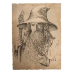 The Hobbit Art Print – Gandalf the Grey Portrait 21 x 28 cm 1