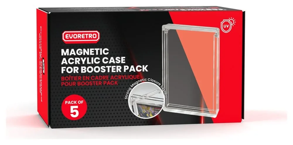 Evoretro Display Cases – Acrylic Booster Pack 5-Pack
