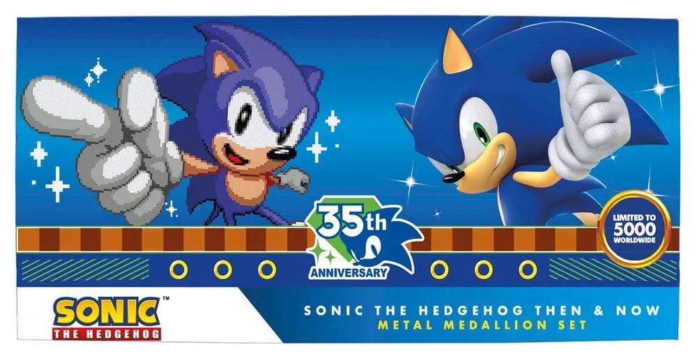 Sonic the Hedgehog Medallion Set – 35th Anniversary Then & Now 6
