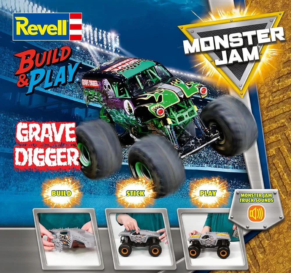 Monster Jam Model Kit – Grave Digger Build and Play