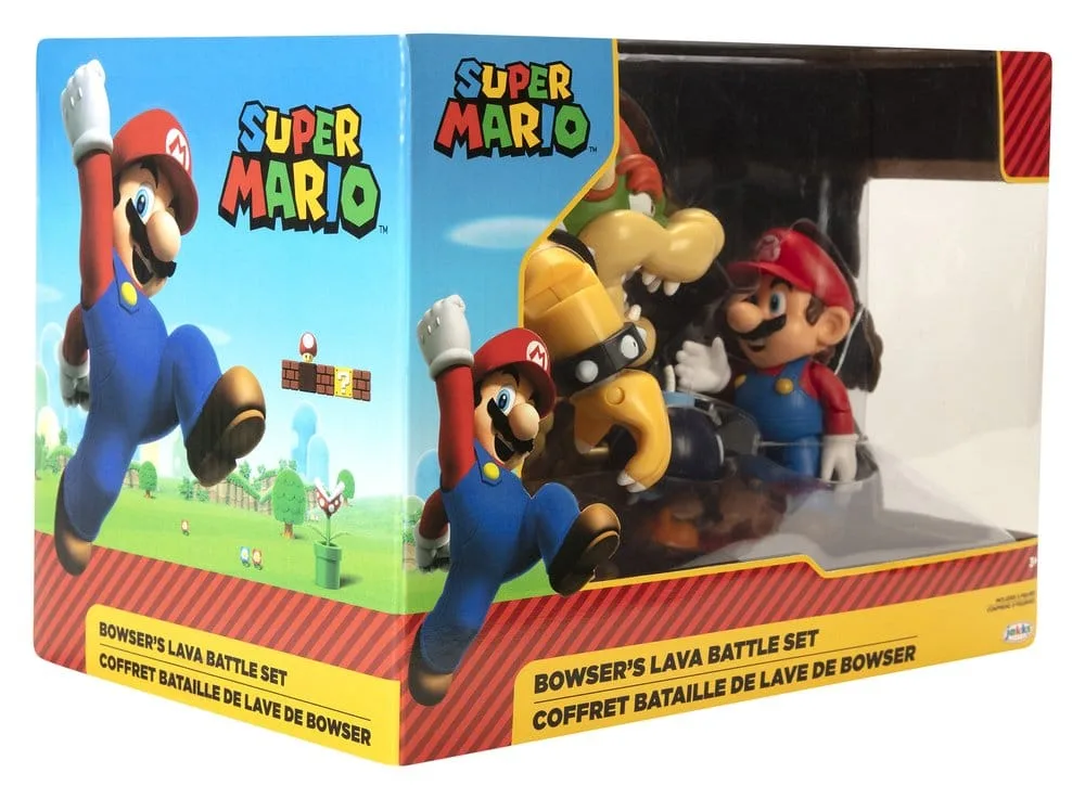 Super Mario actiefiguren – Mario vs Bowser Lava Battle 6–15 cm 5
