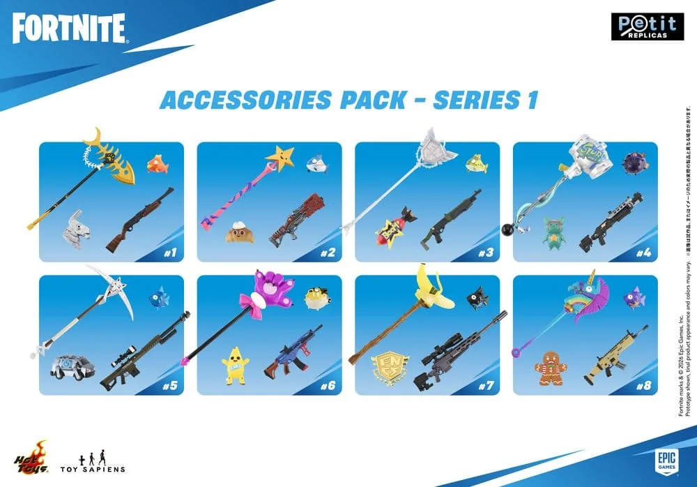 Fortnite Accessory Packs – Petit Replicas Series 1 Assortment of 8 2