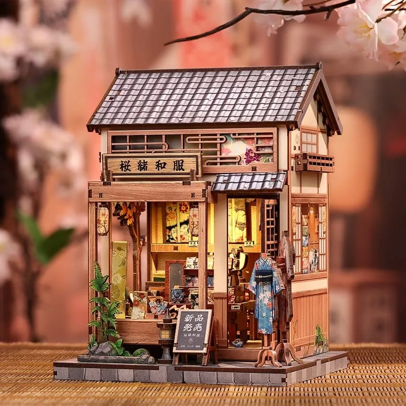 Miniatuur Bouwpakket – Sakura O Kimono Shop 19 x 14 cm 13