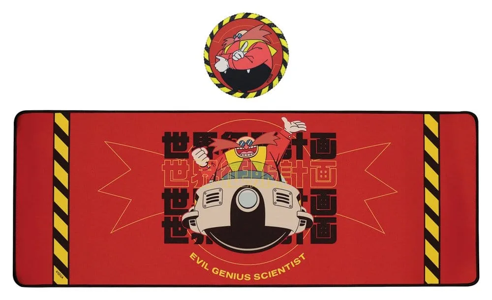 Sonic the Hedgehog Desk Pad and Coaster Set – Dr. Eggman