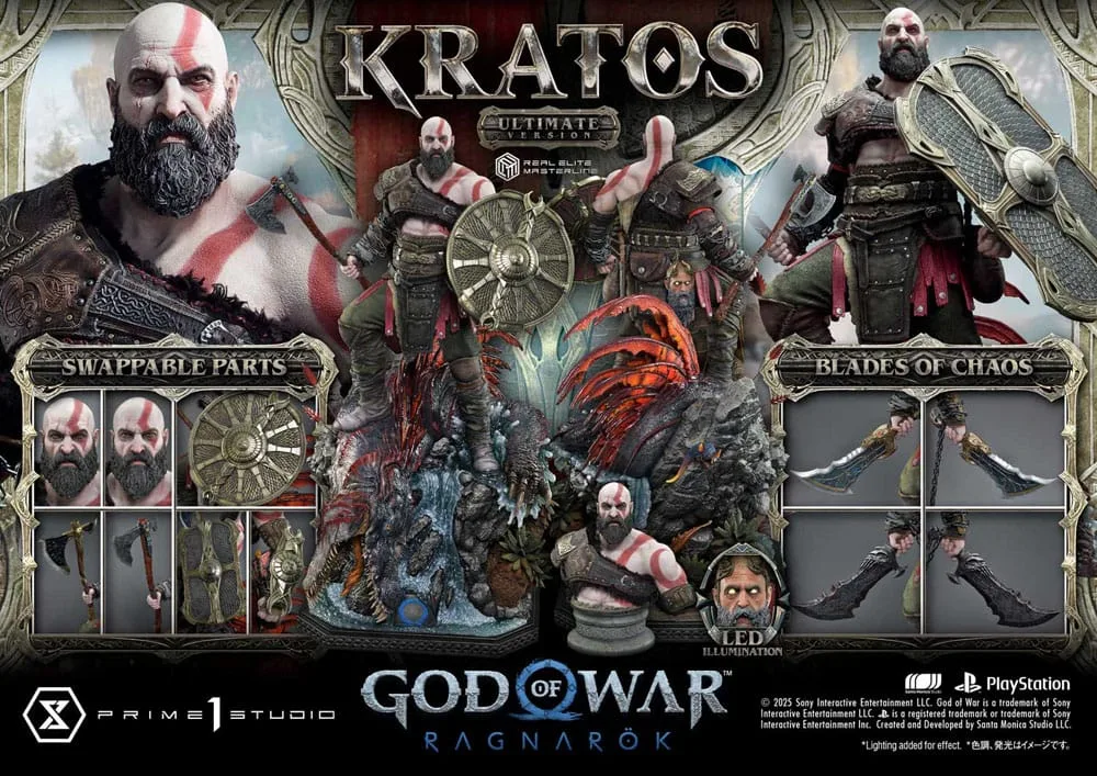 God of War Ragnarok Statue – Kratos Ultimate Bonus 95 cm 13