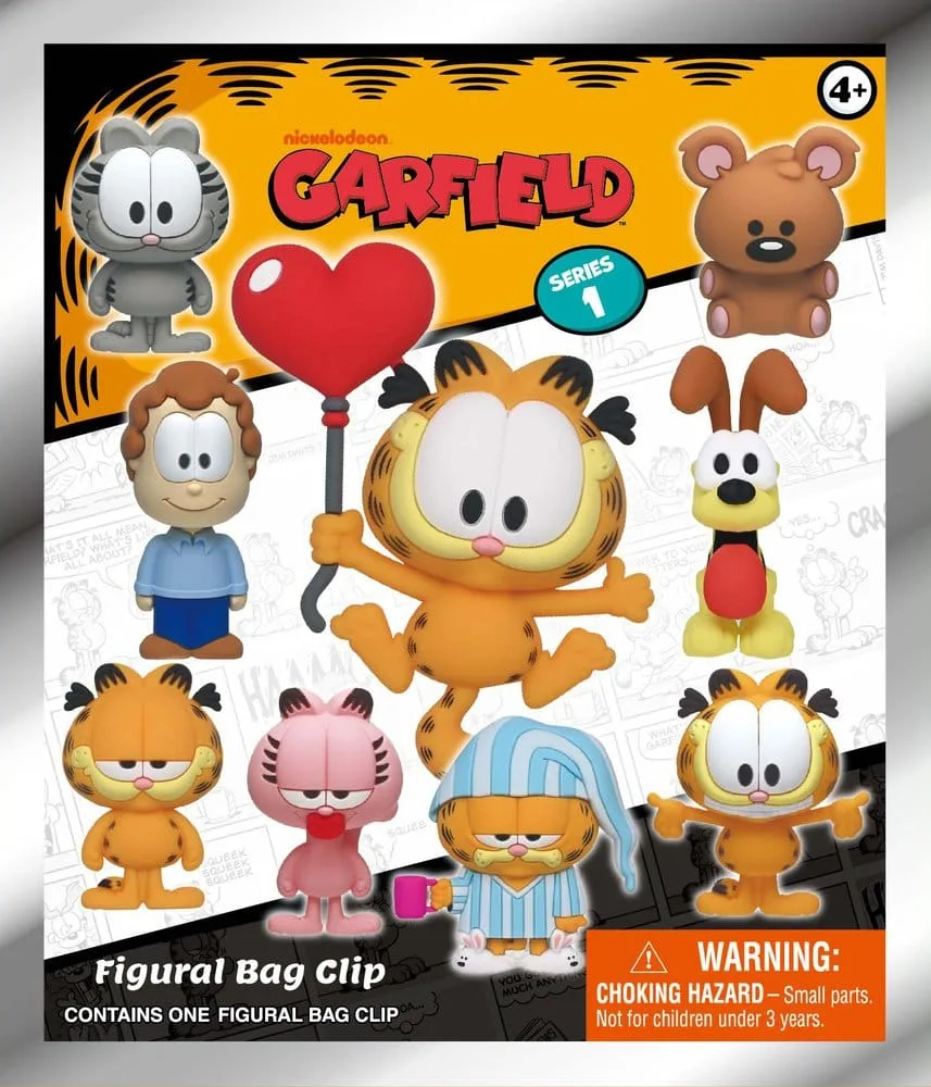 Garfield 3D Foam Bag Clips – Series 1 Display of 24 3