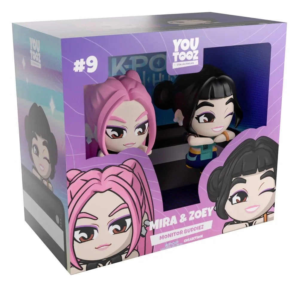 KPop Demon Hunters Vinyl Figures – Mira & Zoey Monitor Buddiez 6 cm 4