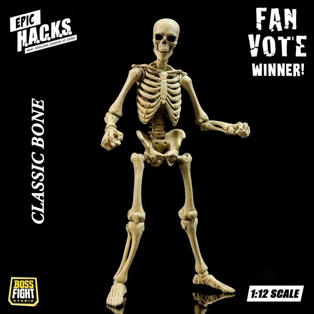 Epic H.A.C.K.S. Action Figure – Skeleton Blank Classic Bone 1/12 4