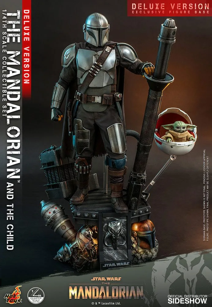 Star Wars Action Figures – Mandalorian and Child Deluxe 1/4 Scale 12