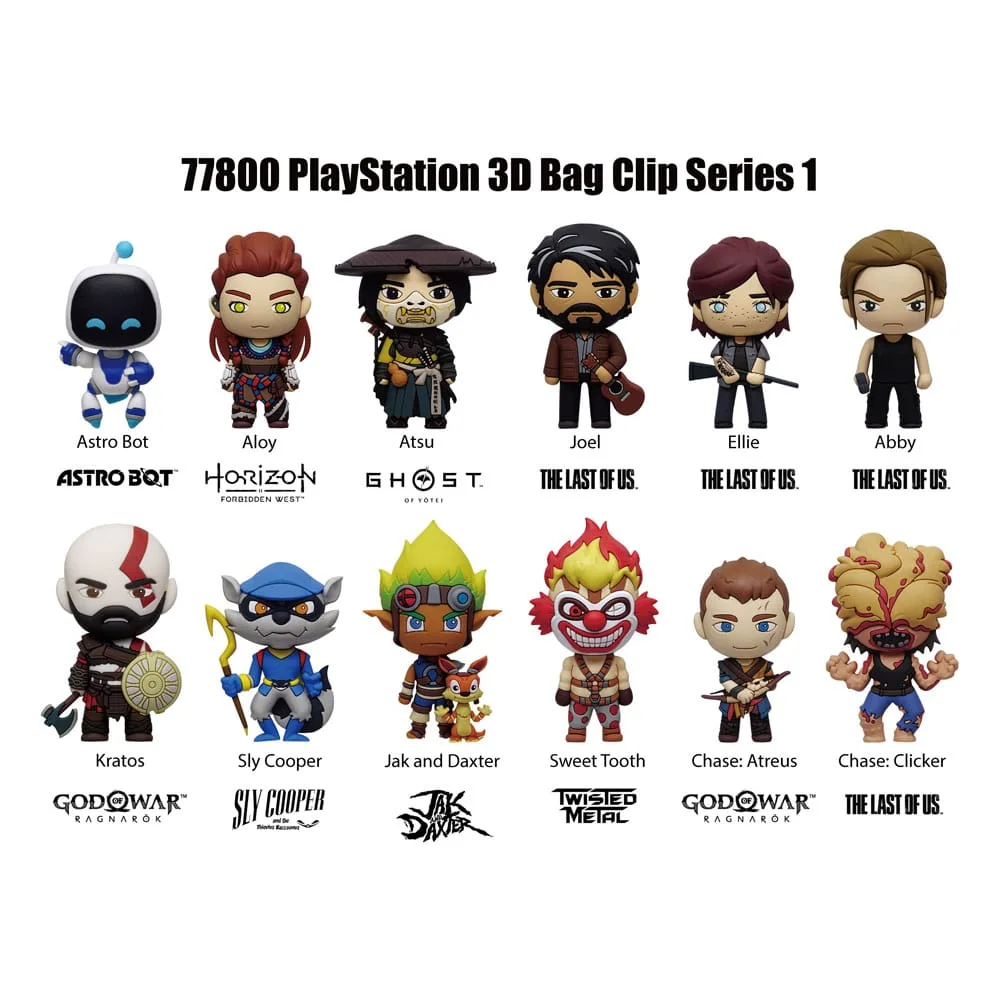 PlayStation Bag Clips – Series 1 Display of 24 3