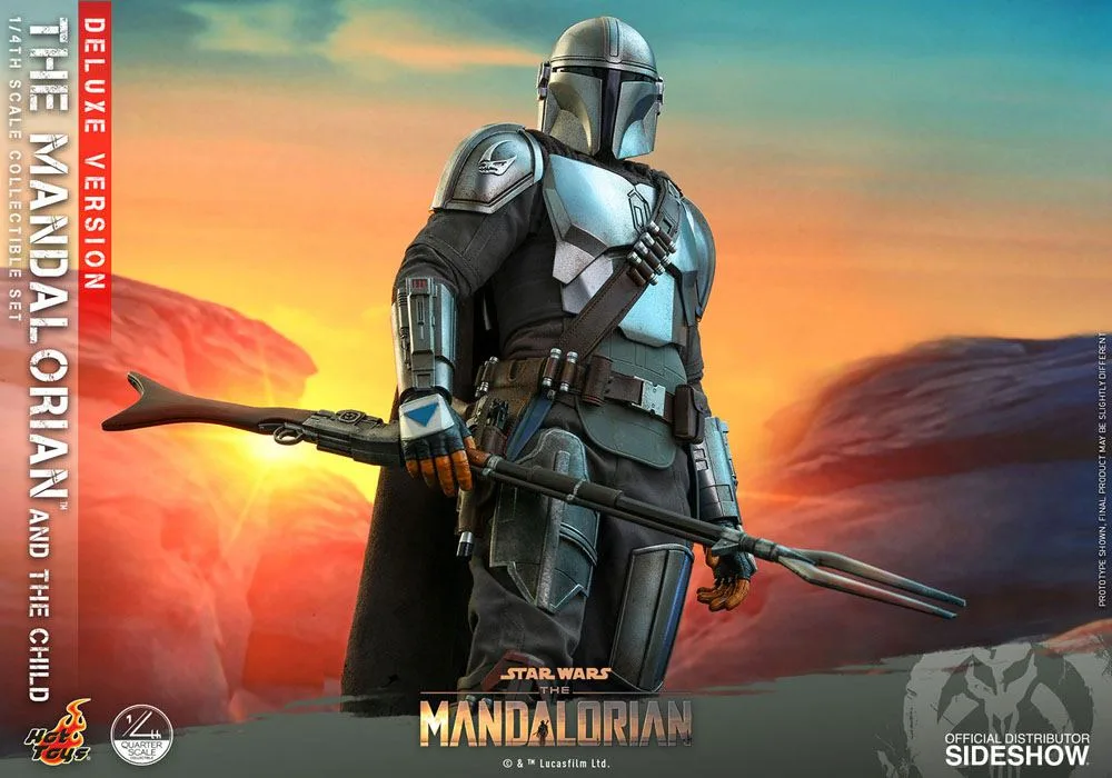 Star Wars Action Figures – Mandalorian and Child Deluxe 1/4 Scale 6