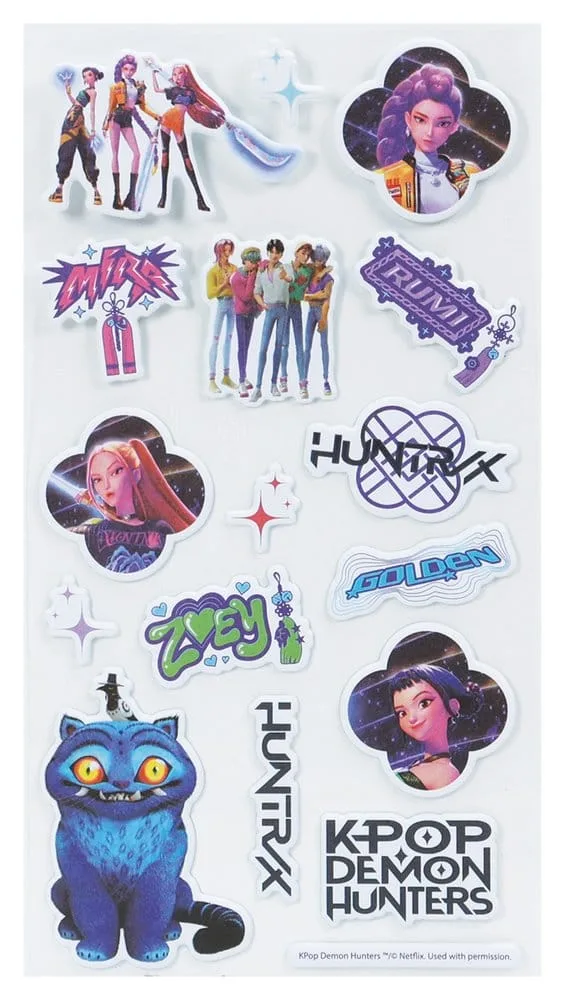 KPop Demon Hunters Stickerset – 6 A5-vellen met vinyl en 3D 2