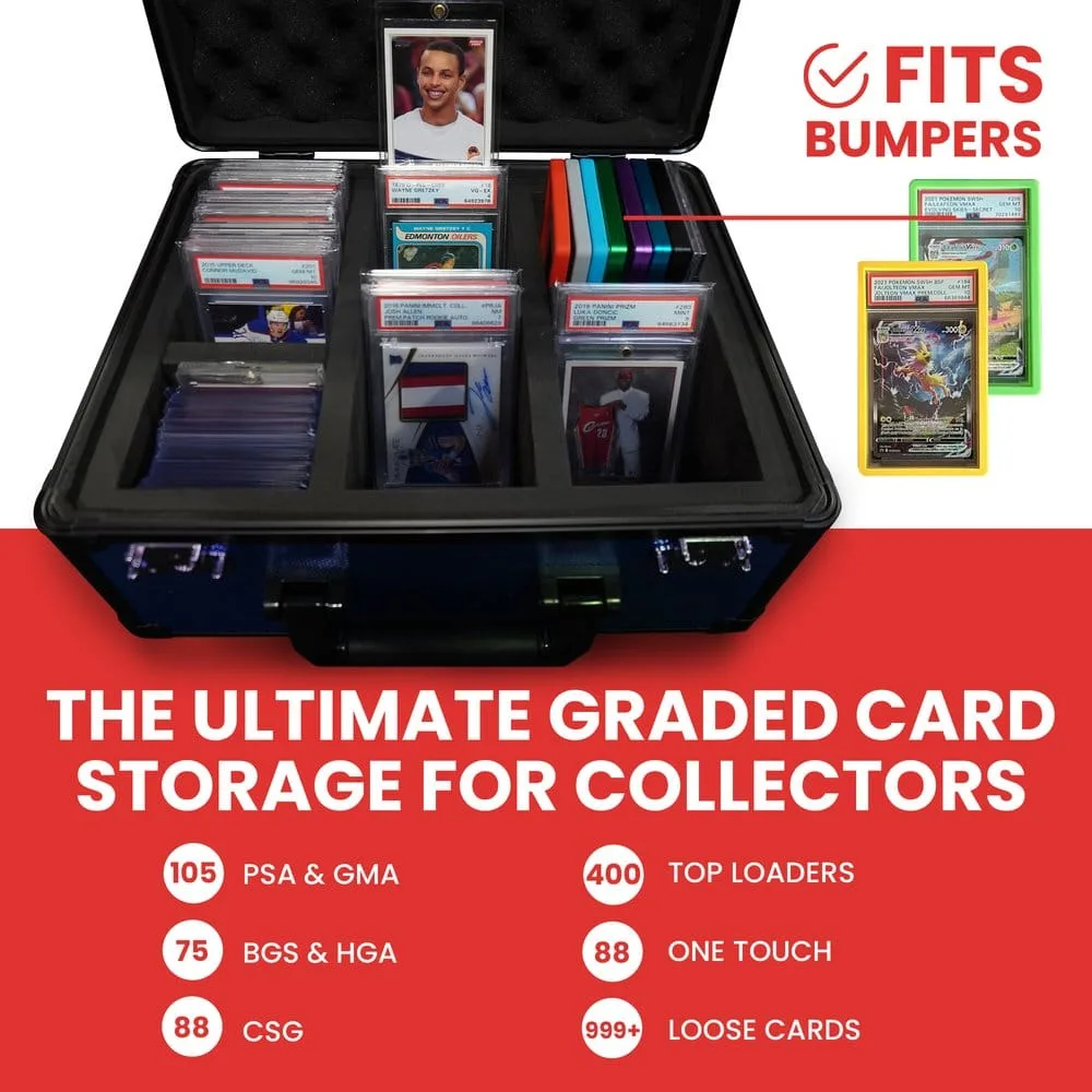 Evoretro Graded Card Storage Box – Blue 90 Slab Capacity 2