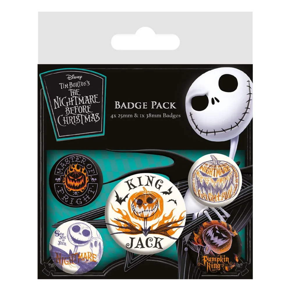 Nightmare Before Christmas Buttons – Colourful Shadows 5 Pack