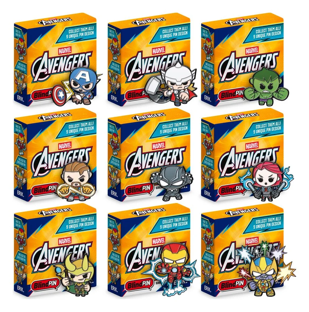 Marvel Avengers Pin Badges – Series 1 Display of 24 2