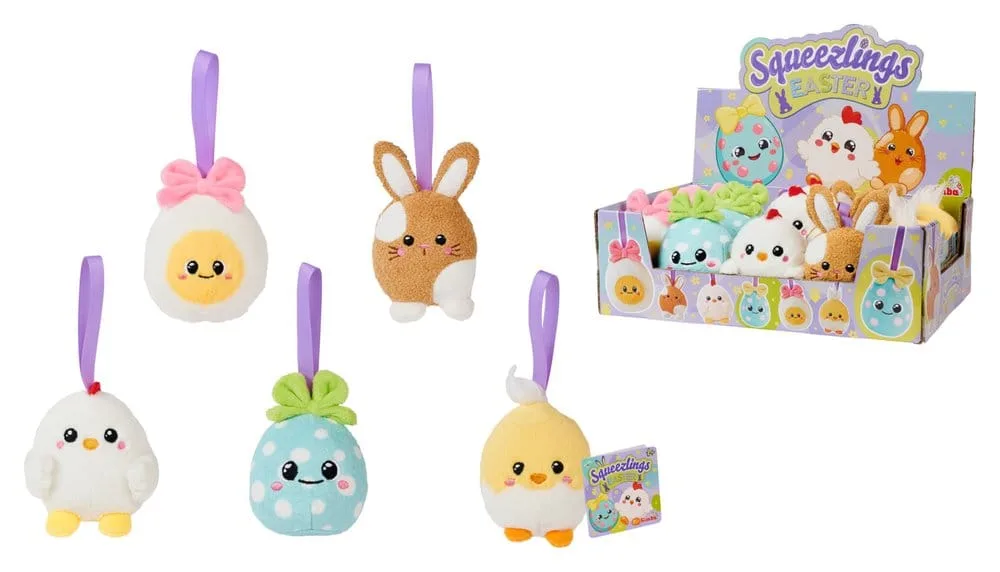 Squeezlings Plush Figures – Easter Assortment Display of 20 2