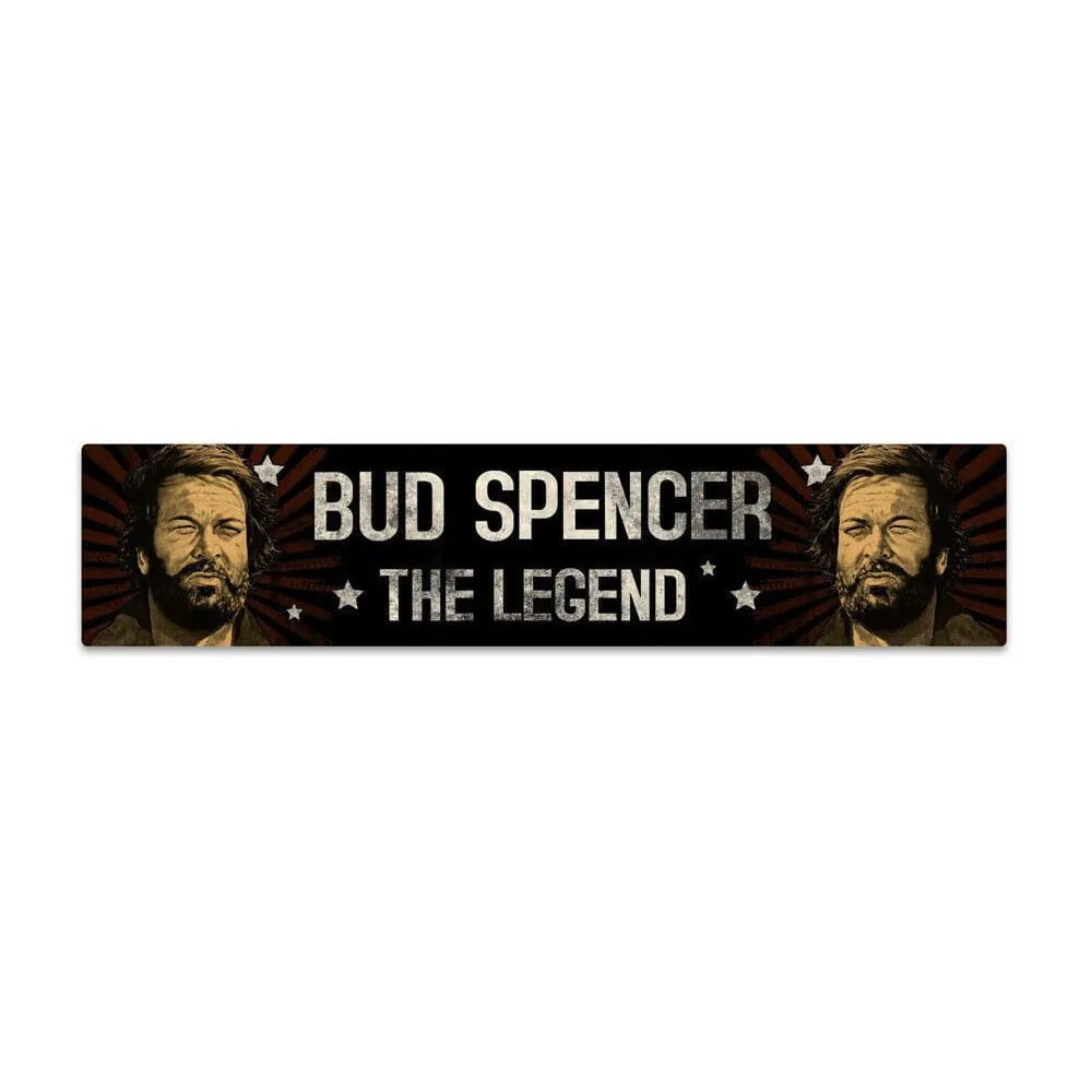 Bud Spencer Tin Sign – The Legend with Magnet 16 x 3.5 cm