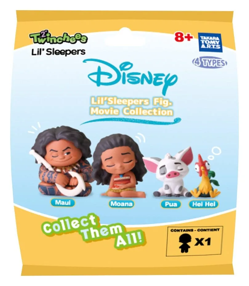 Moana Mini Figures – Twinchees Lil’ Sleepers 24 Blind Packs 5 cm 5