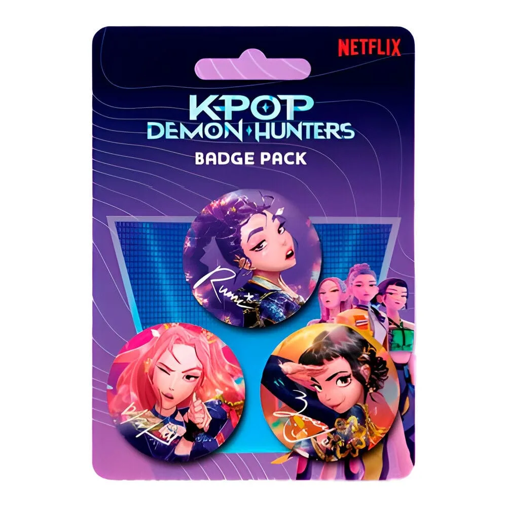 KPop Demon Hunters Buttons – Pin-Back 3-Pack
