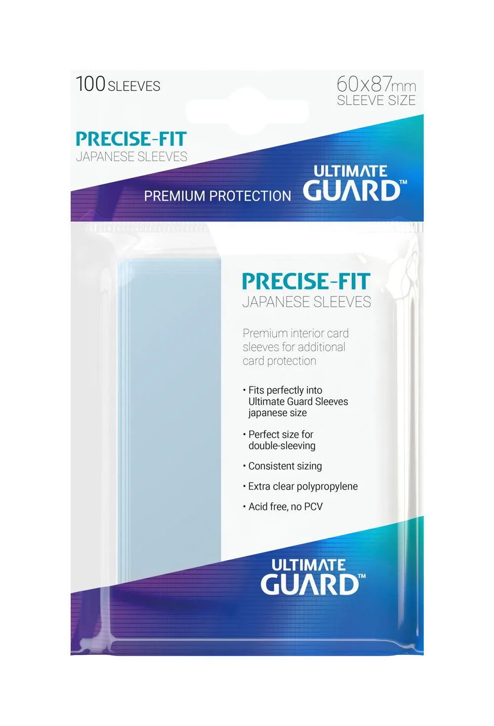 Ultimate Guard Inner Sleeves – Precise-Fit Japanese Size 100 Pack