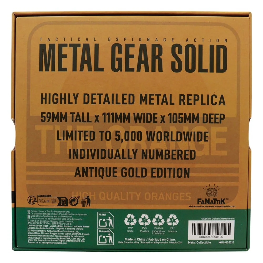 Metal Gear Solid 2 Replica – Antique Gold Cardboard Box 3