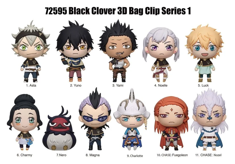 Black Clover Bag Clips – Series 1 Blind Bag Display 24-Pack 2