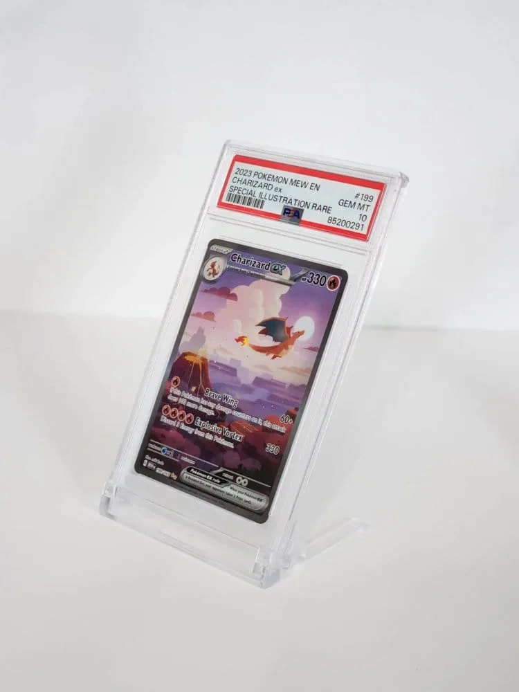 Evoretro Graded Card Display Stands – Clear 5-Pack 4