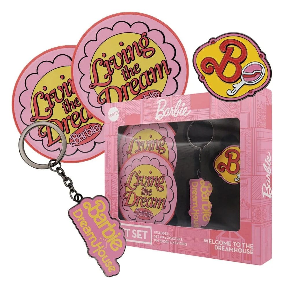 Barbie cadeauset – pin, sleutelhanger en onderzetter 9