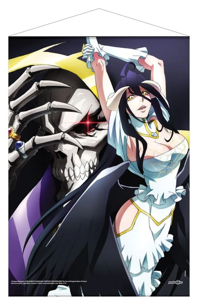 Overlord Wall Scroll – Ainz Ooal Gown and Albedo 50 x 70 cm