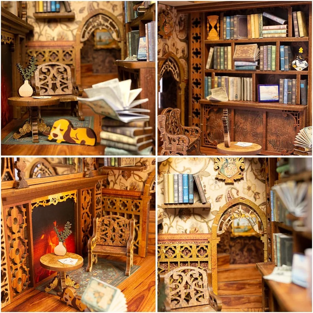 Book Nook Model Kit – CuteBee Eternal Bookstore 23 x 11 cm 22