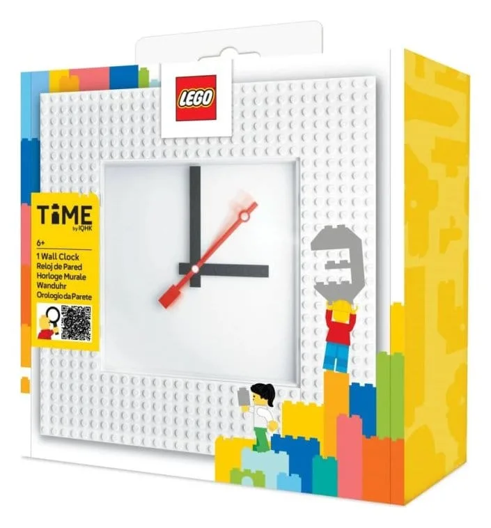 LEGO Wall Clock – Time by IQHK White