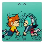 Scott Pilgrim Enamel Pins – Scott and Ramona Kissing 5 cm 2