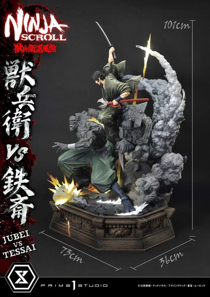 Ninja Scroll Statue – Jubei vs Tessai Deluxe Bonus 101 cm 22