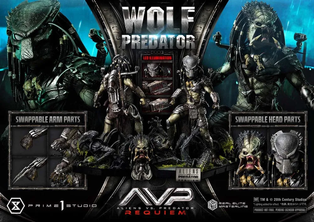 Aliens vs. Predator Requiem Statue – Wolf Predator 1/3 95 cm 7