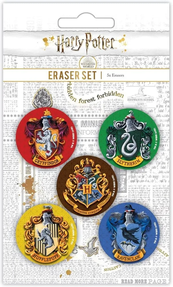 Harry Potter Eraser Set – Hogwarts Crests