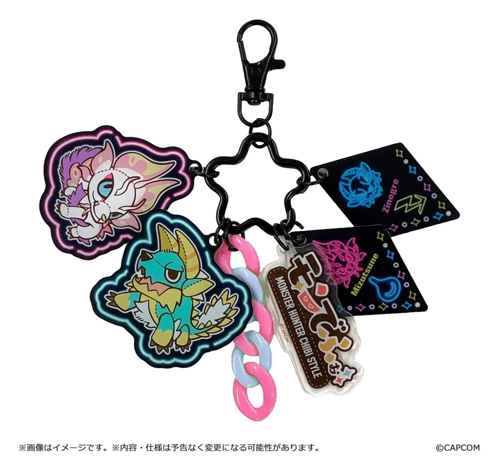 Monster Hunter Keychain – Chibi Zinogre and Mizutsune