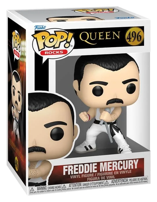 Queen Funko Pop! Vinylfigur – Freddie Mercury weißes Tanktop 9 cm 2