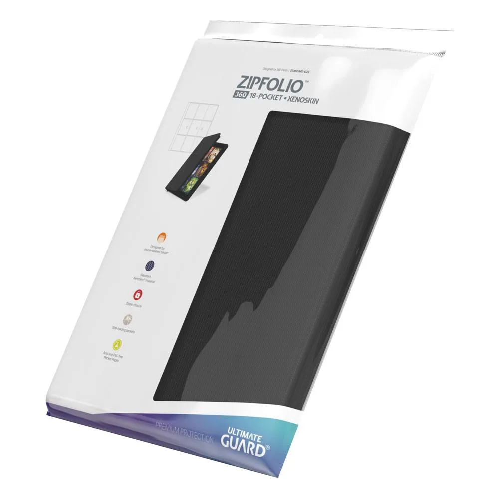 Ultimate Guard Card Binder – Black Zipfolio 360 Xenoskin 8