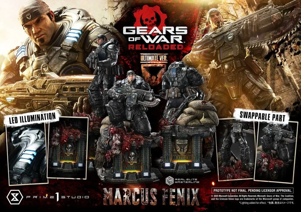 Gears of War Reloaded Statue – Marcus Fenix Ultimate 97 cm 5